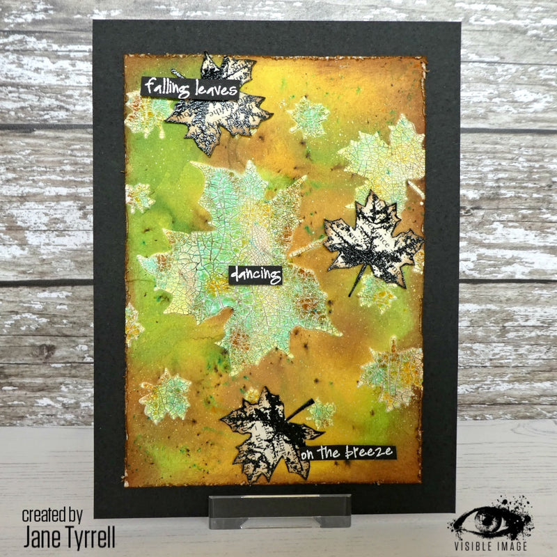 Visible Image Autumn Leaves Stencil - 6 x 6-2