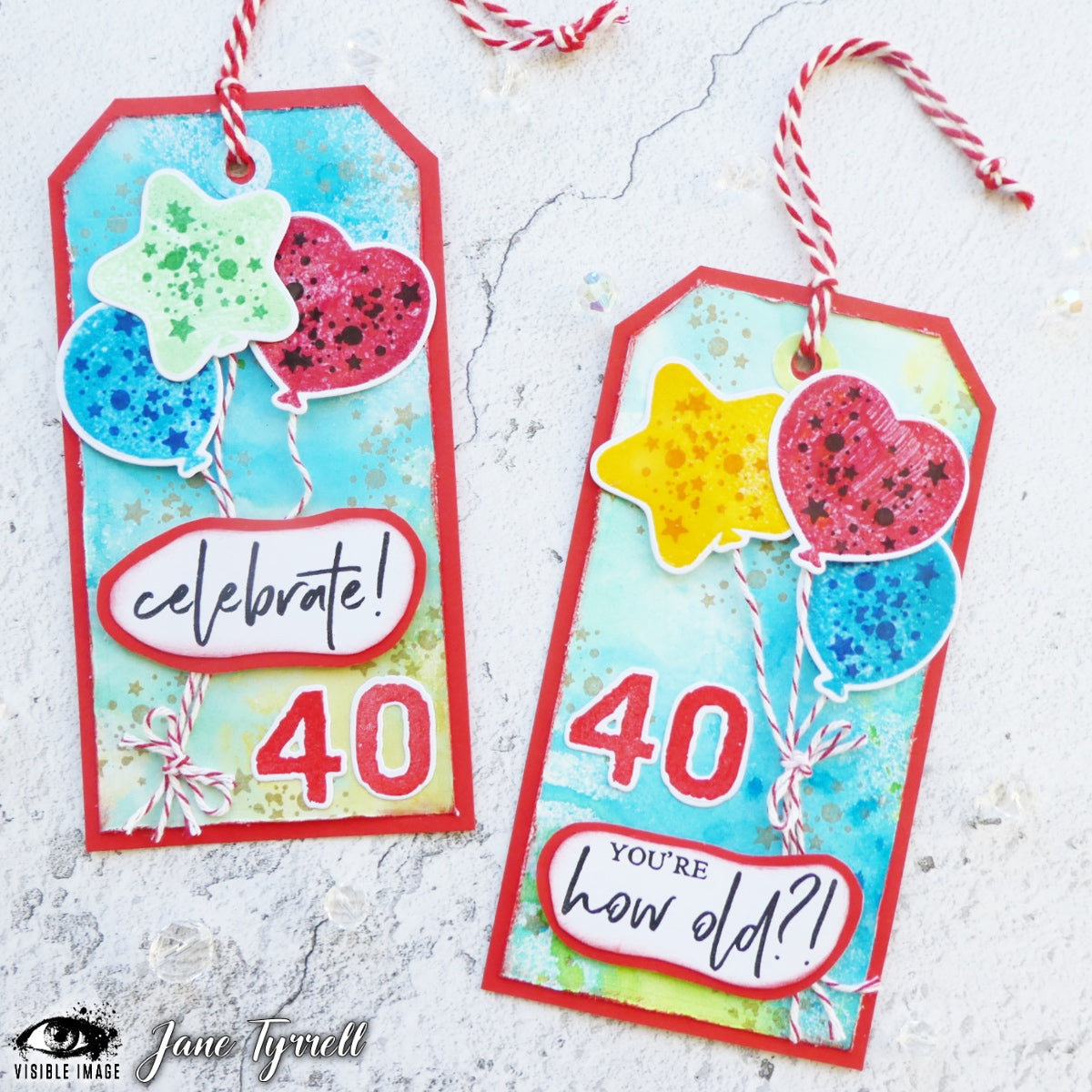 Visible Image Birthday Balloons - A6 Stamp Set-4
