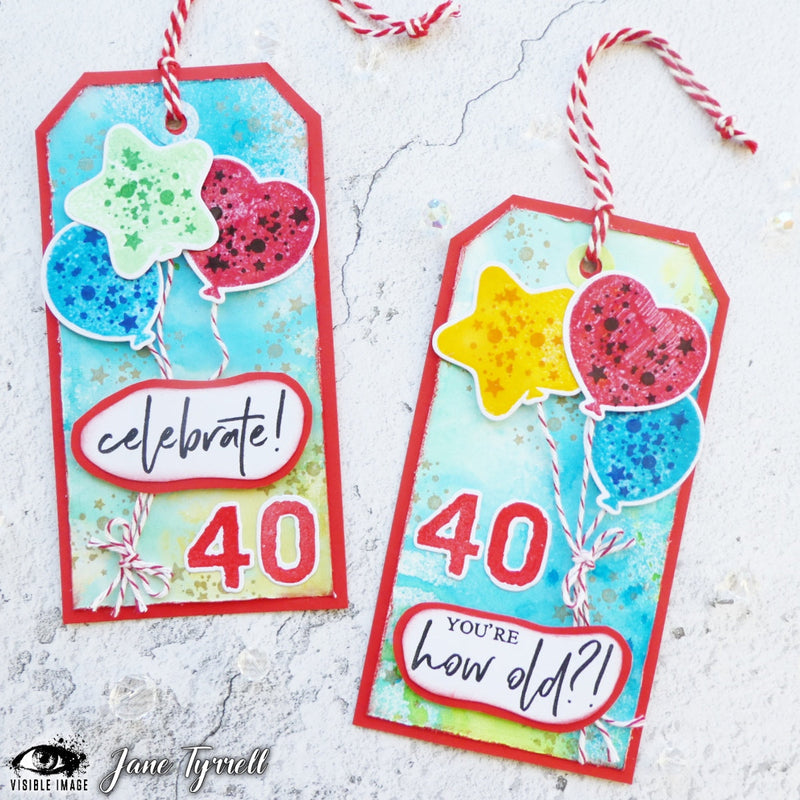 Visible Image Birthday Balloons - A6 Stamp Set-4