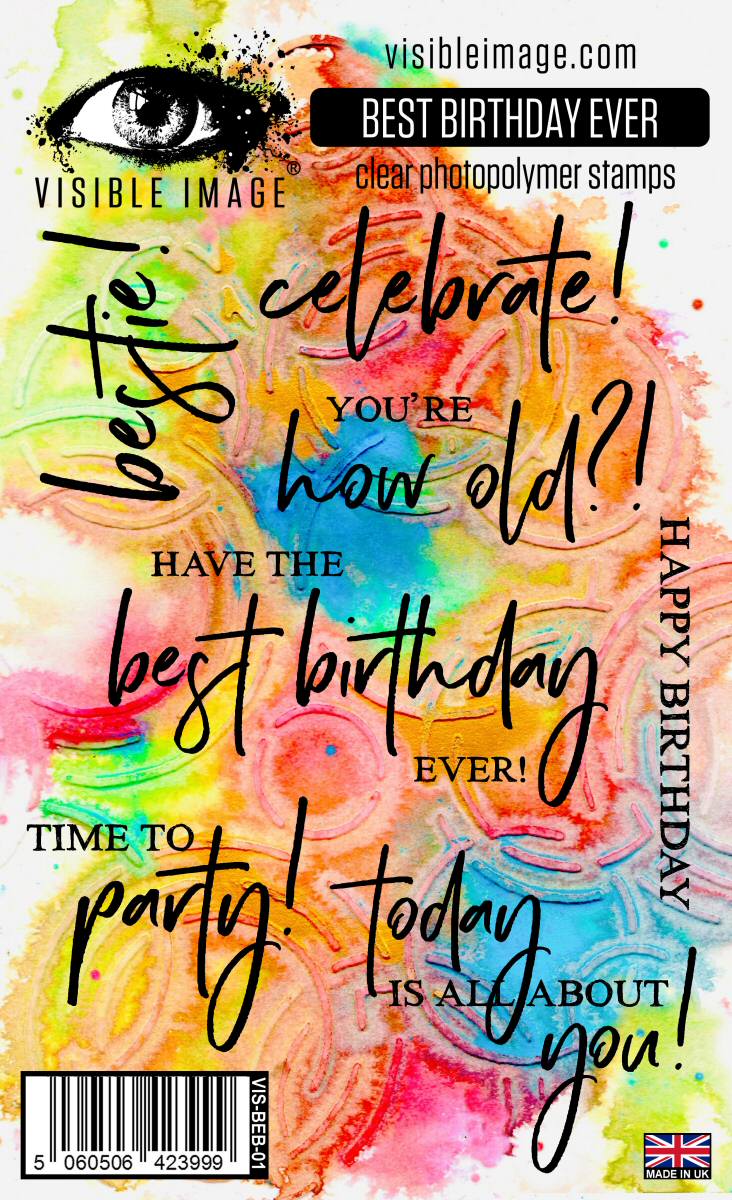 Visible Image Best Birthday Ever - A6 Stamp Set-1
