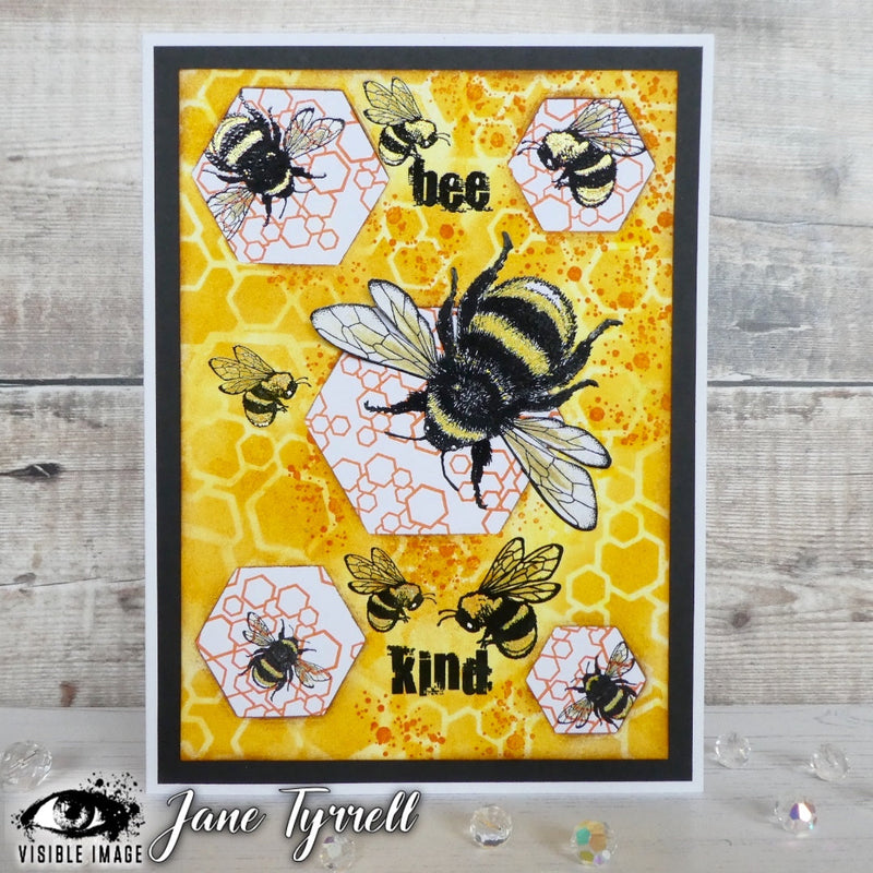 Visible Image Bee Happy - A6 Stamp Set-3