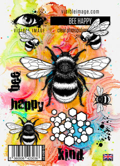Visible Image Bee Happy - A6 Stamp Set-1