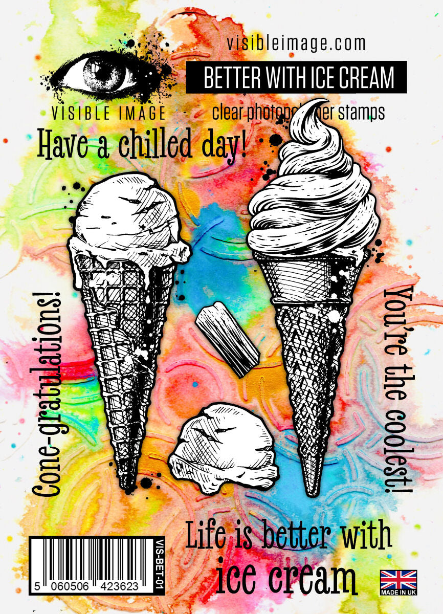 Visible Image Better With Ice Cream - A6 Stamp Set-1
