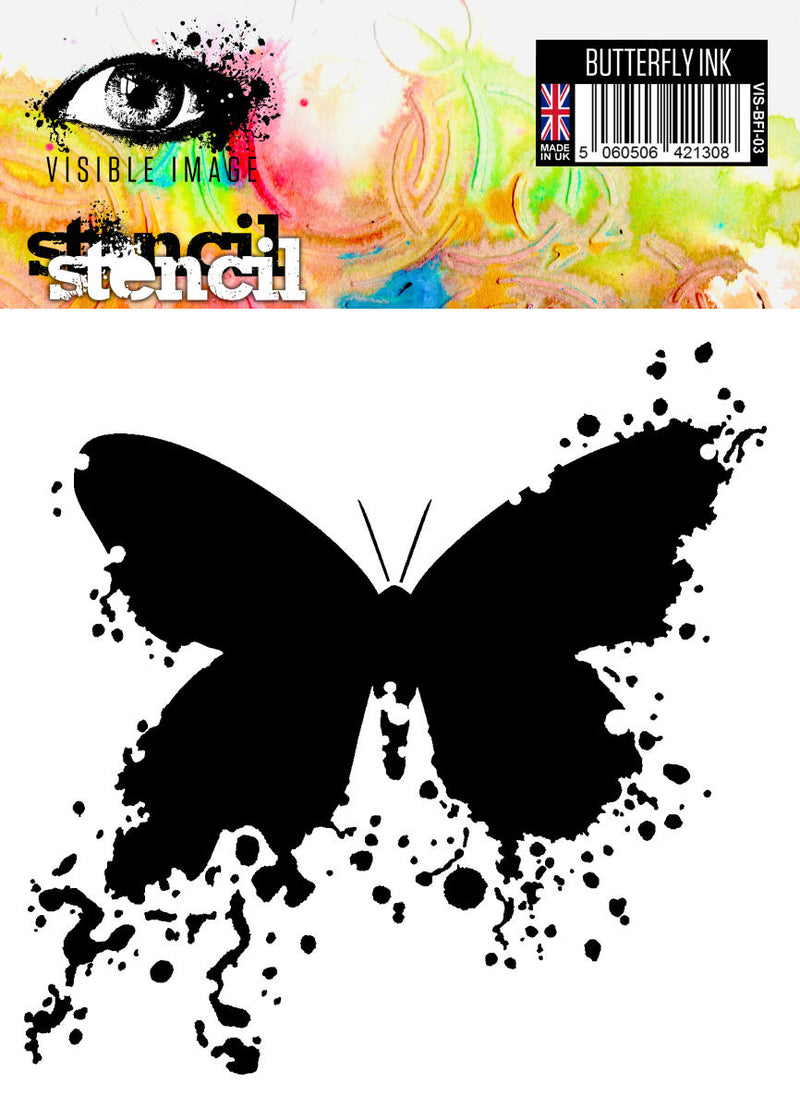 Visible Image Butterfly Ink Stencil - 6 X 6-1