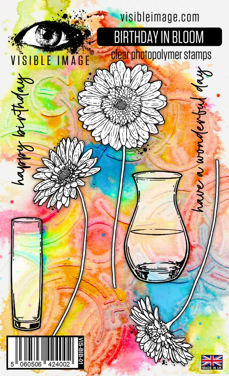 Visible Image Birthday In Bloom - A6 Stamp Set-1