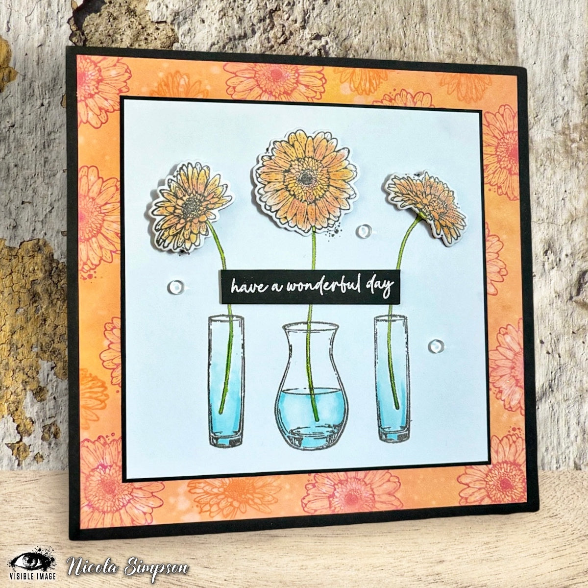 Visible Image Birthday In Bloom - A6 Stamp Set-3