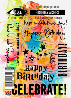 Visible Image Birthday Wishes - A6 Stamp Set-1