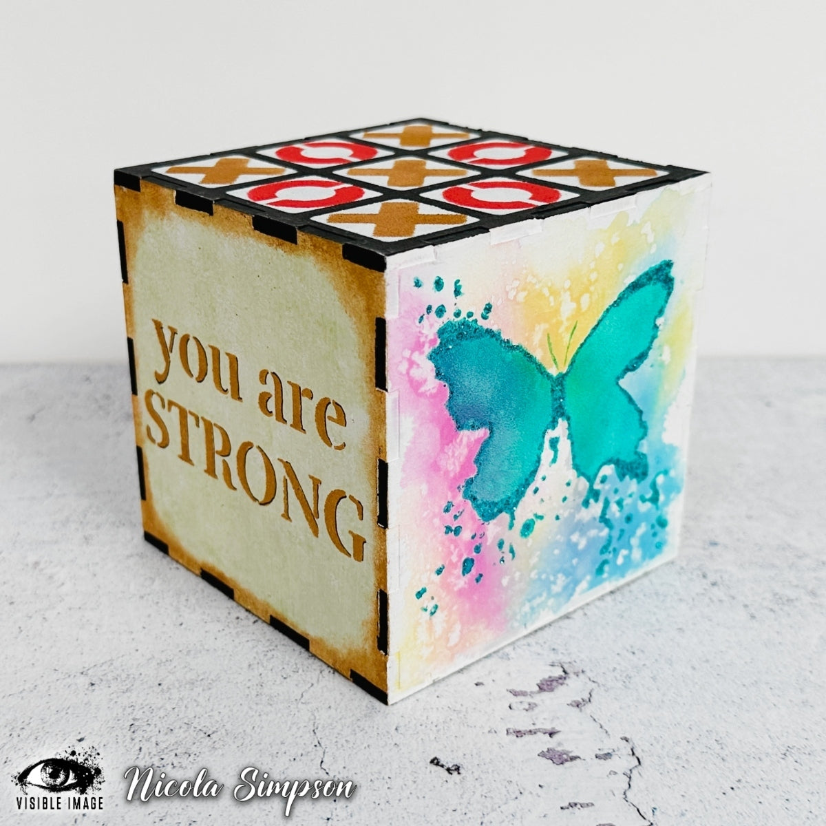 Visible Image Butterfly Ink Mini Stencil - 4 x 4-2