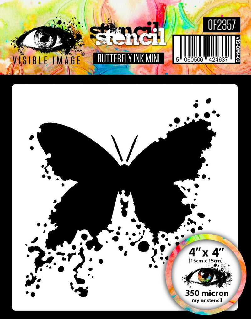 Visible Image Butterfly Ink Mini Stencil - 4 x 4-1