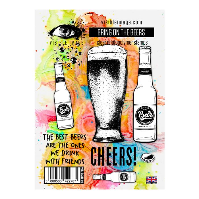 Visible Image Bring On The Beers - A6 Stamp Set-1