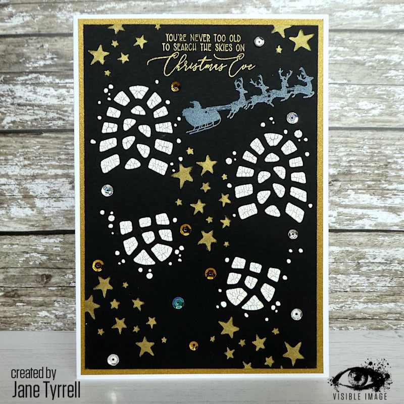 Visible Image Boot Prints Stencil - 6 x 6-3