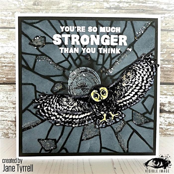 Visible Image Breaking Glass Stencil - 6 x 6-2