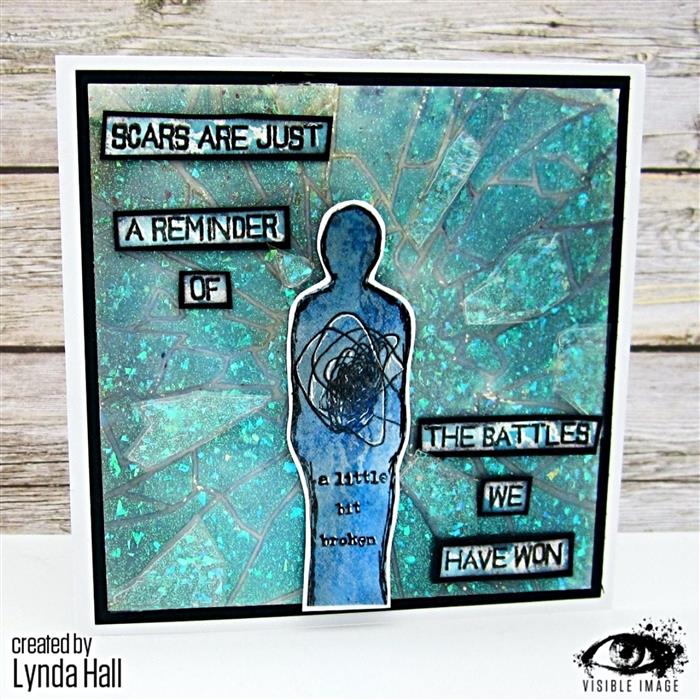 Visible Image Breaking Glass Stencil - 6 x 6-3