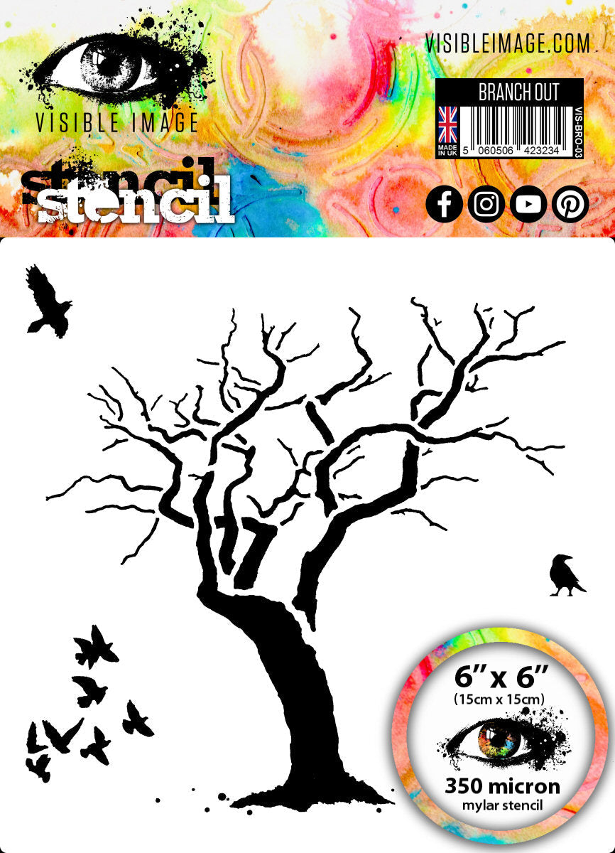 Visible Image Branch Out Stencil - 6 x 6-1