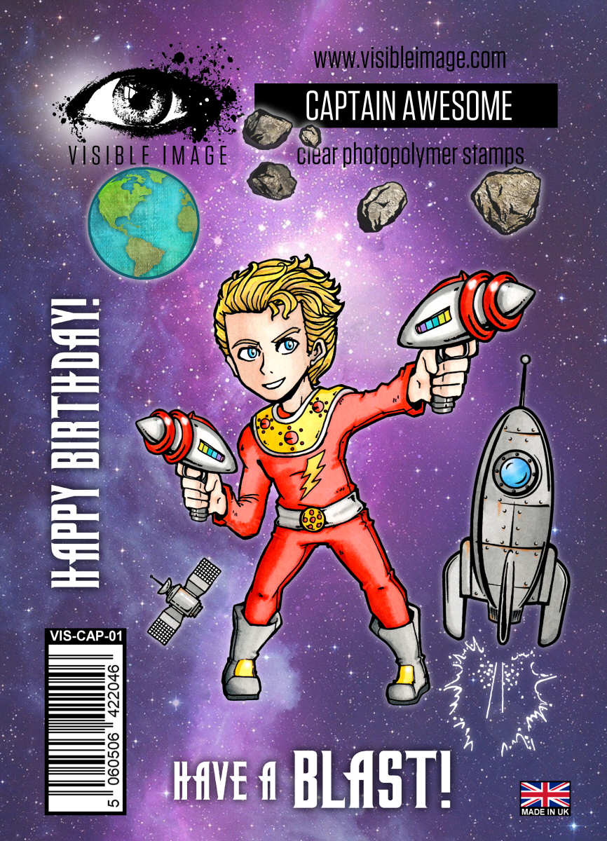 Visible Image Captain Awesome - A6 Stamp Set-1