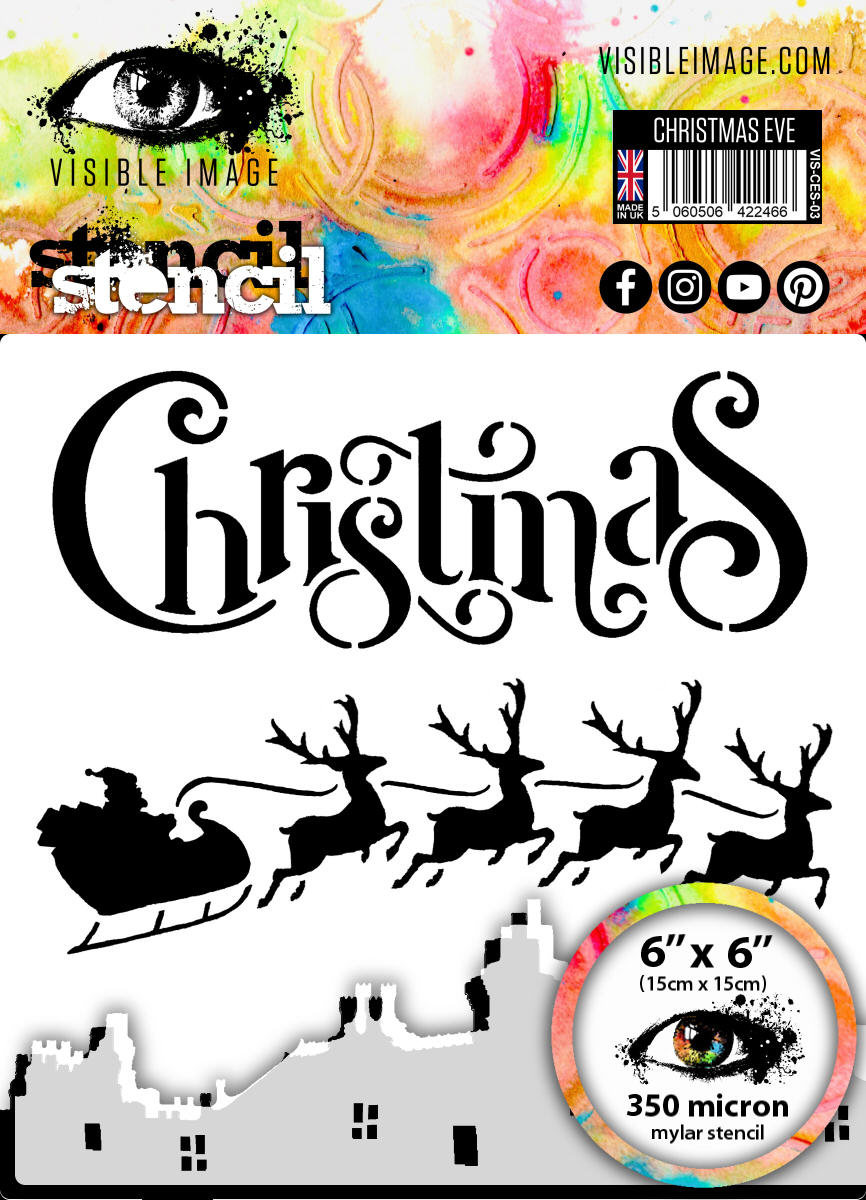 Visible Image Christmas Eve Stencil - 6 x 6-1