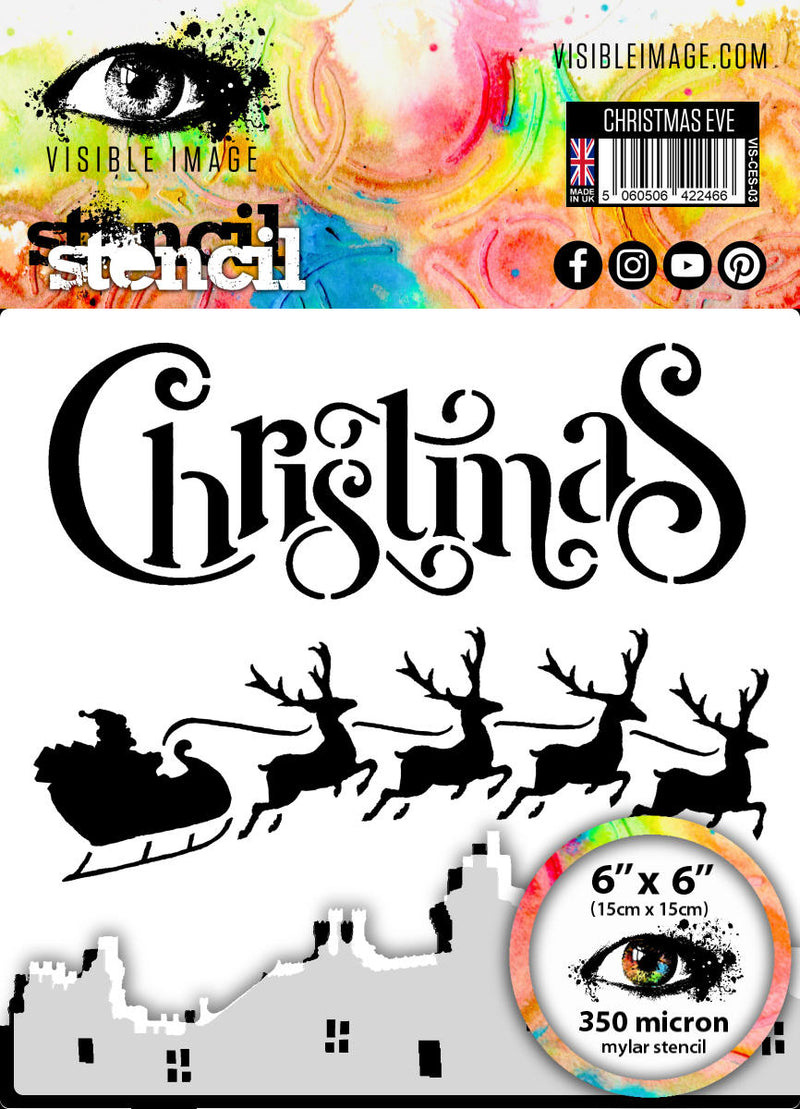 Visible Image Christmas Eve Stencil - 6 x 6-1