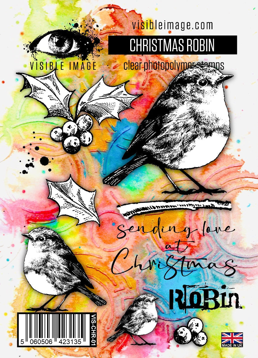 Visible Image Christmas Robin - A6 Stamp Set-1