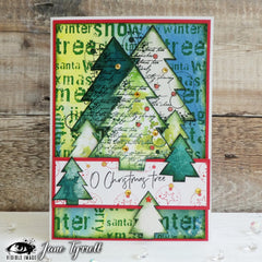Visible Image Christmas Tree Grunge - A6 Stamp Set-2