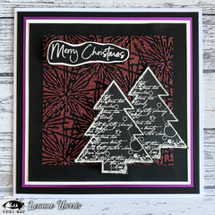 Visible Image Christmas Tree Grunge - A6 Stamp Set-4