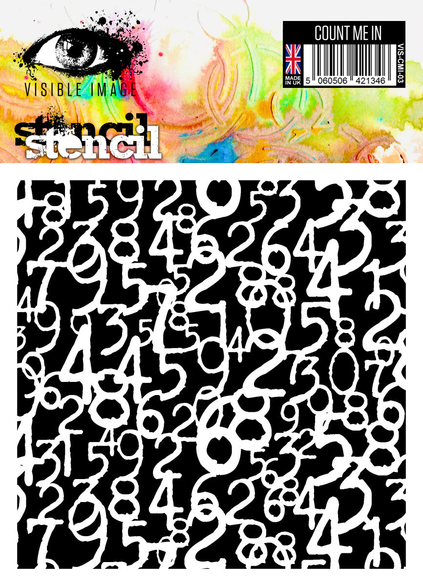 Visible Image Count Me In Stencil - 6 x 6-1
