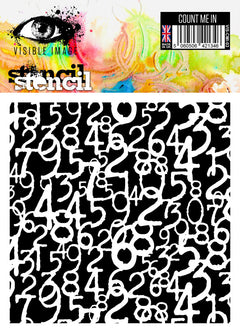 Visible Image Count Me In Stencil - 6 x 6-1