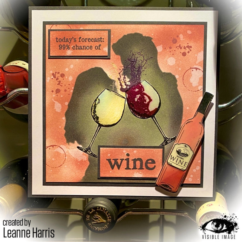 Visible Image 99% Chance Of Wine - A6 Stamp Set-3