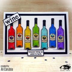 Visible Image 99% Chance Of Wine - A6 Stamp Set-4