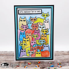 Visible Image Cat-tastic Background - A6 Stamp Set-2