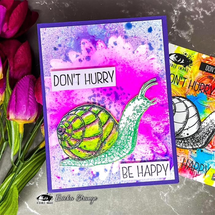 Visible Image Don't Hurry Be Happy - A7 Stamp Set-3