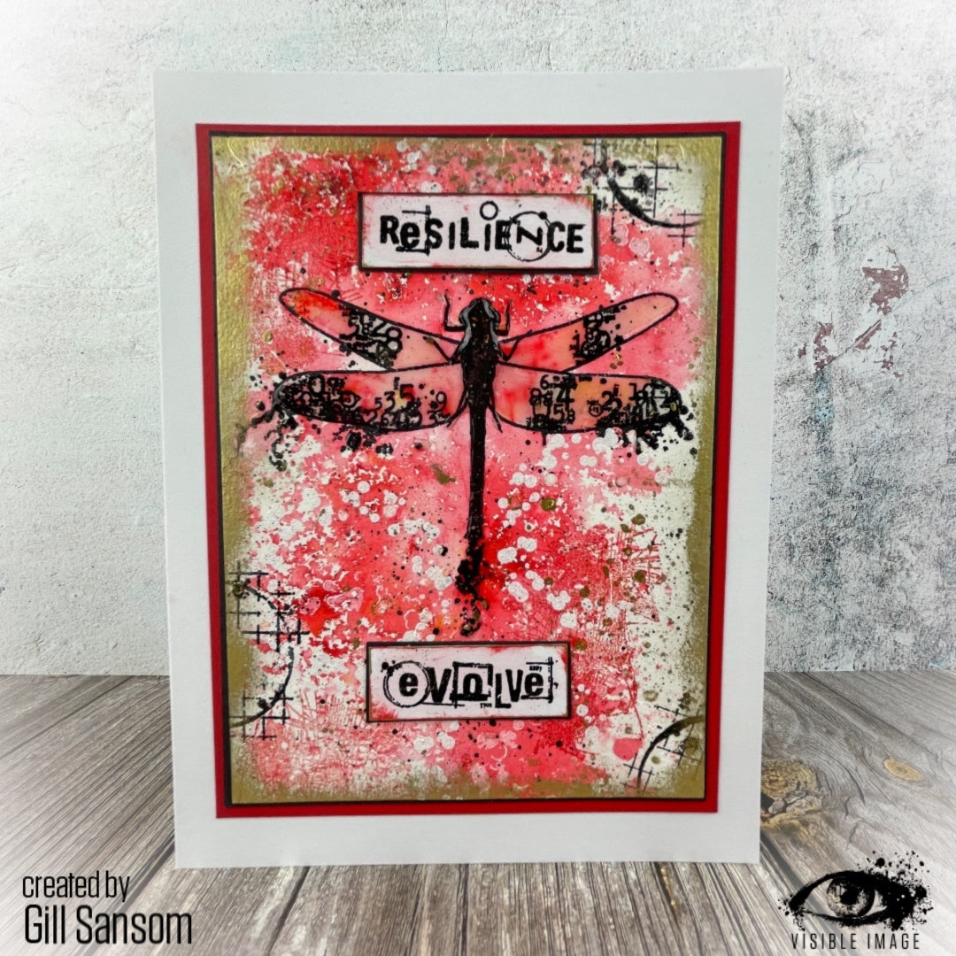 Visible Image Dragonfly Reflection - A5 Stamp Set-2