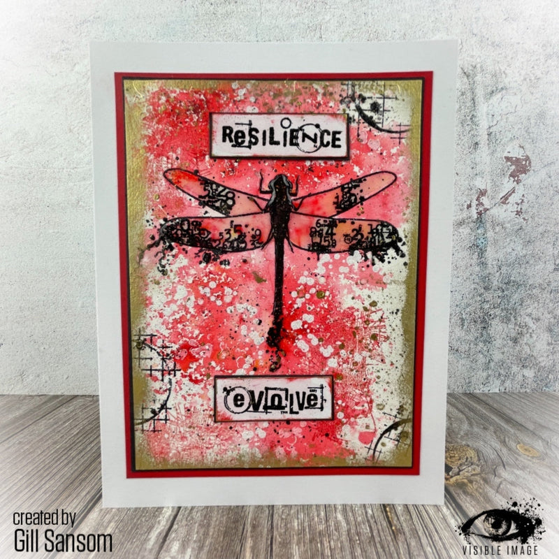 Visible Image Dragonfly Reflection - A5 Stamp Set-2