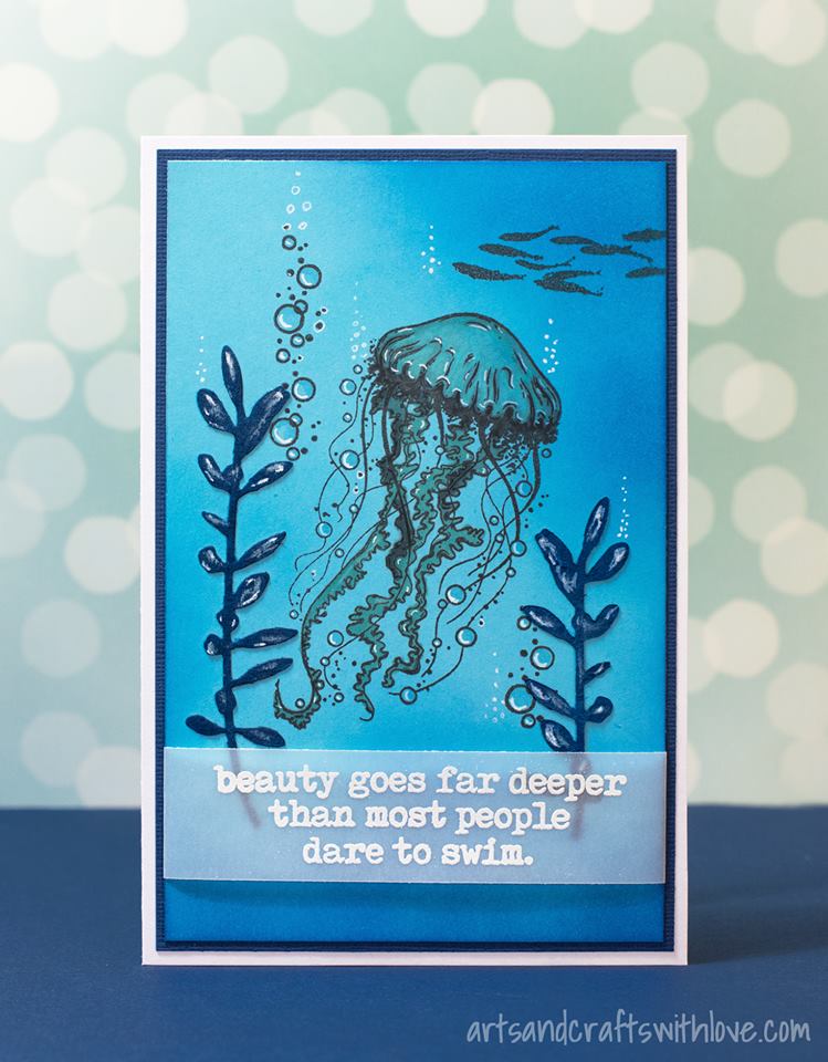 Visible Image Dare To Swim - A6 Stamp Set-4