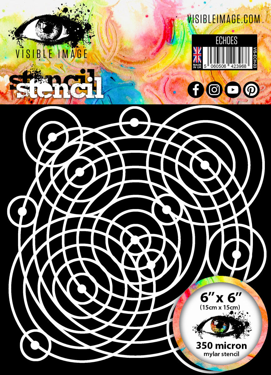 Visible Image Echoes Stencil - 6 x 6-1