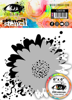 Visible Image Flower Ink Stencil - 6 x6-1