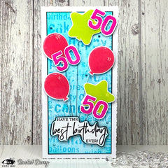 Visible Image Grunge Birthday Words - A6 Stamp Set-2