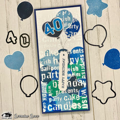 Visible Image Grunge Birthday Words - A6 Stamp Set-3