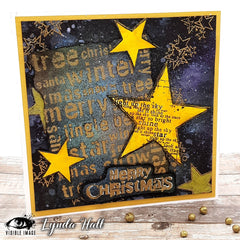 Visible Image Grunge Christmas Words - A6 Stamp Set-4