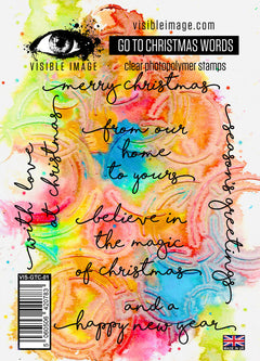 Visible Image Go To Christmas Words - A6 Stamp Set-1