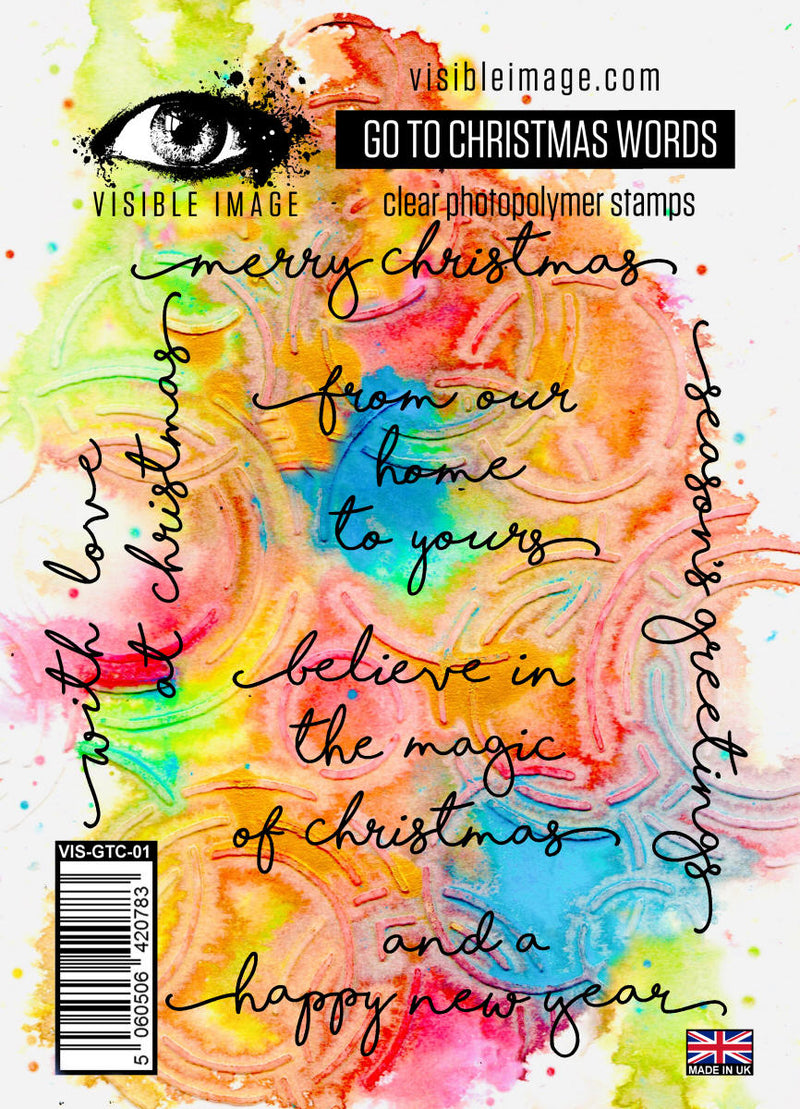 Visible Image Go To Christmas Words - A6 Stamp Set-1