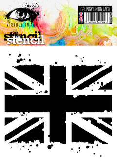 Plantilla de bandera británica (Union Jack) con aspecto desgastado de Visible Image - 15 x 15 cm-1