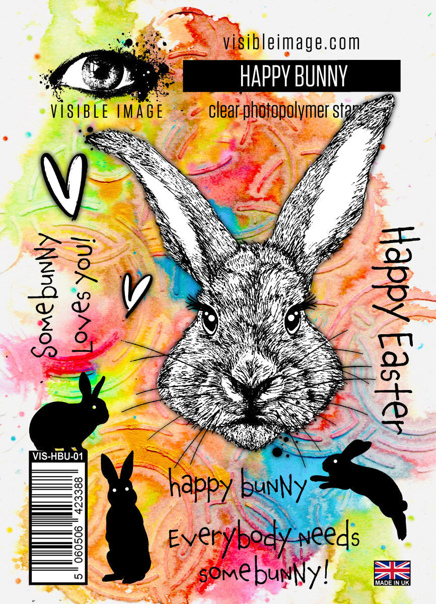 Visible Image Happy Bunny - A6 Stamp Set-1