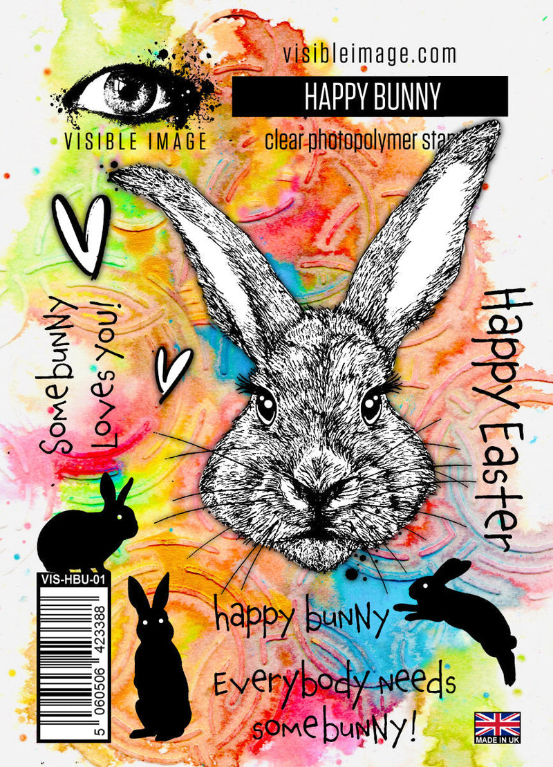 Visible Image Happy Bunny - A6 Stamp Set-1