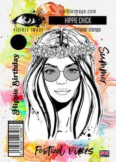 Visible Image Hippie Chick - A6 Stamp Set-1
