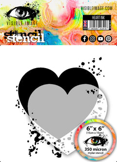 Visible Image Heart Ink Stencil - 6 x 6-1