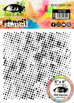 Visible Image Half Tone Stencil - 6 x 6-1