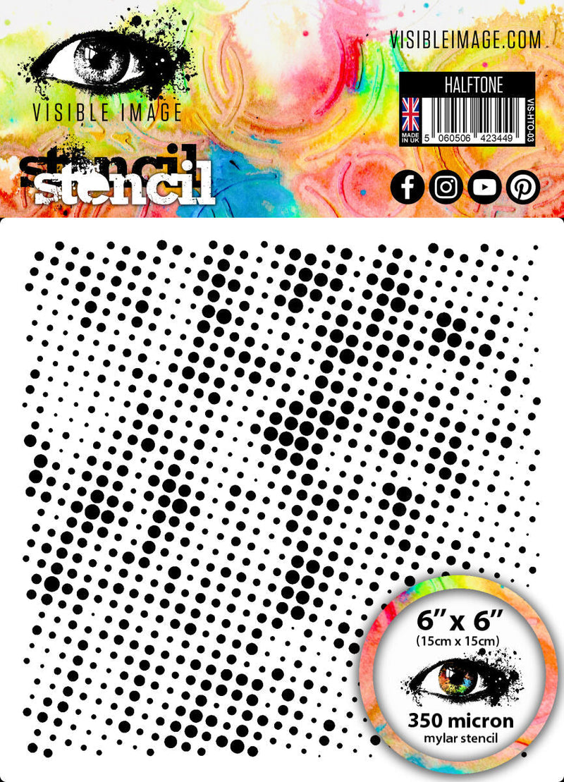 Visible Image Half Tone Stencil - 6 x 6-1