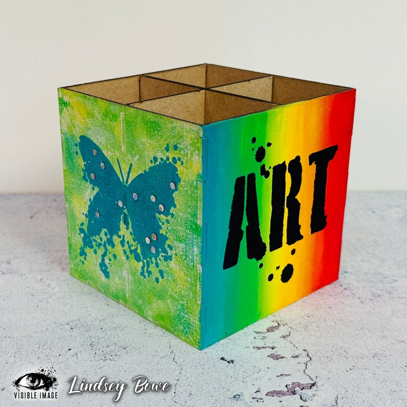 Visible Image Inky Art Stencil - 4 x 4-2