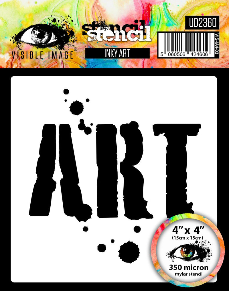 Visible Image Inky Art Stencil - 4 x 4-1