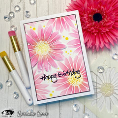 Visible Image Inky Daisy Stencil - 4 x 4-2